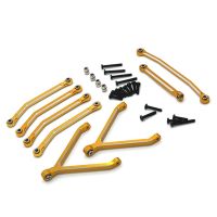 For FMS FCX24 Metal Chassis Links Pull Rods and Steering Rods Set 1/24 RC Crawler Car Upgrades Parts Accessories