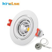 Round LED Recessed Ceiling Downlight Adjustable Mounted Frame cket MR16 GU10 Lamp Holder Socket Fittin Lighting Fixture