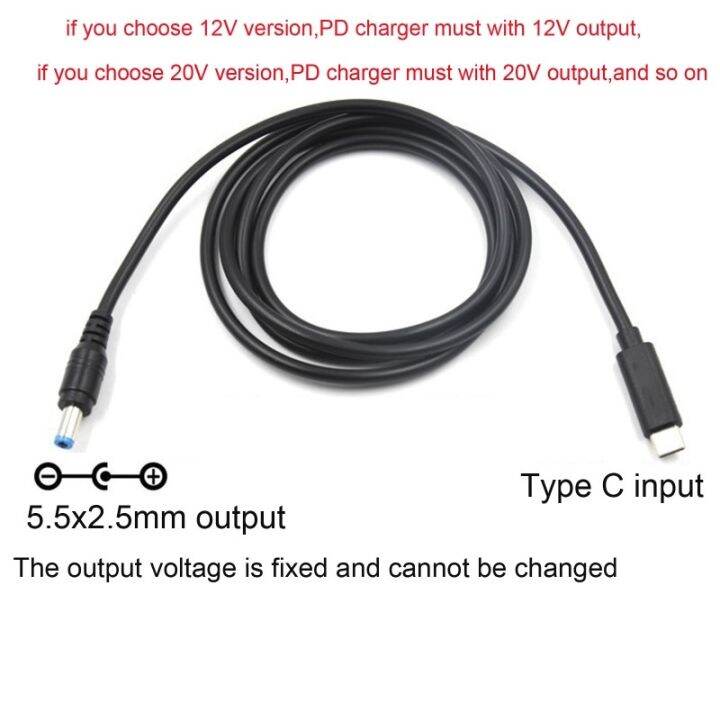 usb-c-tipe-c-pd-ke-9v-12v-15v-20v-5-5x2-5mm-kabel-catu-daya-untuk-router-nirkabel-laptop-led-strip-speaker-kamera-cctv