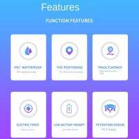 ปลอกคอบอกตำแหน่ง IP67กันน้ำอัจฉริยะสำหรับแมวสุนัข GPS BDS Wifi LBS ที่ระบุตำแหน่งสัตว์เลี้ยงระบุ GPS กันหลงตำแหน่งอุปกรณ์ติดตามตำแหน่ง