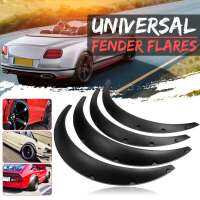 4PCS Mudguard รถสากลมีความยืดหยุ่นและทนทานด้วยยูรีเทนสีดำ.4PCS Universal Car Fender Flares Flexible Yet Durable Polyurethane Black