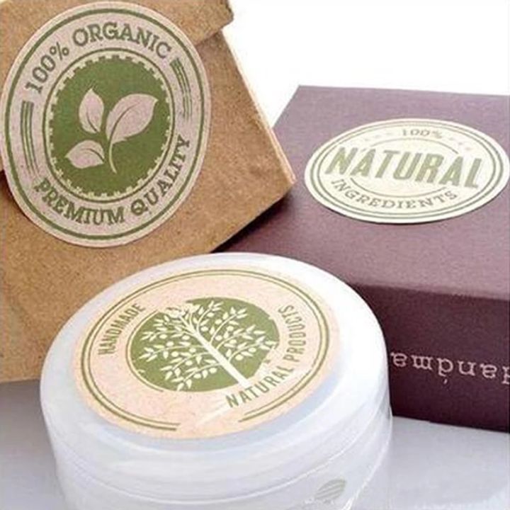 150pcs-kraft-paper-sticker-natural-organic-product-seal-sticker-round-vintage-handmade-gift-packaging-label-baking-decoration