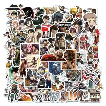100pcs Attack On Titan Stickers Latest Anime Aot Sticker Pack Cool Japanese  Stickers For Water Bottles, Laptop, Skateboard, Gift For Adults Kids Teens