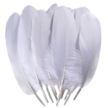 50PCS 15-20cm White Goose Feathers Feather DIY Crafts Natural Beautiful  Wedding 