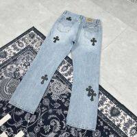 MMAF Chrome Hearts original version to create Crook Limited monster graffiti Caterpillar cross skinned jeans mens and womens fashion brandTH