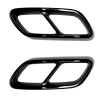 For Mercedes-Benz C-Cl W206 C200 C260 C300 2022 AMG Car Tail Throat Exhaust Pipe Muffler Tip Cover ABS Shiny Black