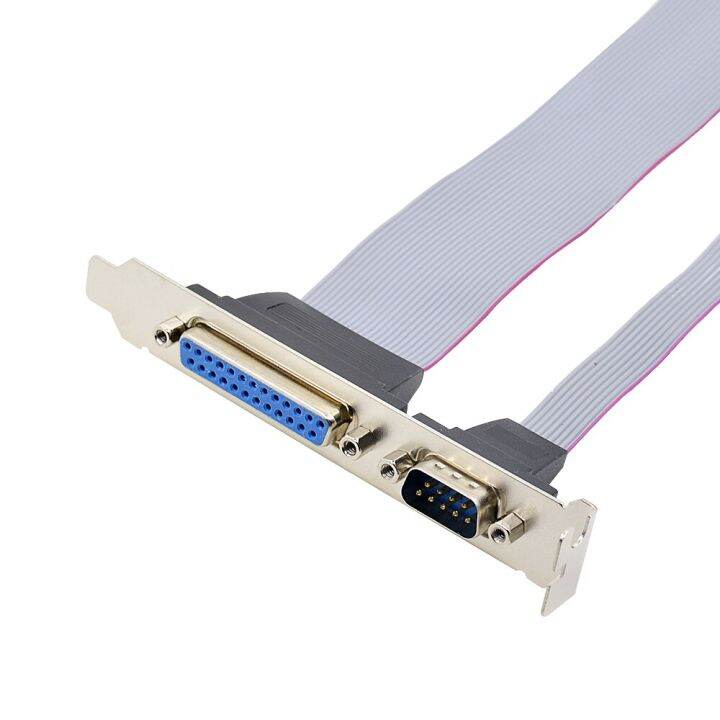 For PCI Slot Header Serial DB9 Pin With Parallel DB25 Pin Cable 28.5cm