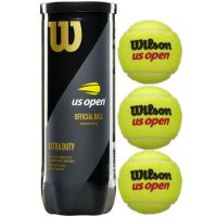 ลูกเทนนิส WILSON US Open Extra Duty Official Tennis Ball (กระป๋องละ 3 ลูก) สำหรับฝึกซ้อมและแข่งขัน DUNLOP Fort