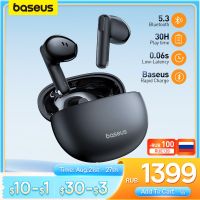 Baseus Bowie หูฟัง5.3หูฟังบลูทูธไร้สาย E12 30ชม. เล่นเวลา0.06วินาทีเวลาแฝงต่ำมินิก้านสั้นหูฟังหูฟัง TWS