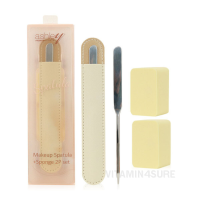 Ashley (AA-265) Makeup Spatula Sponge 2p เซทไม้พายใช้ลงรองพื้นและฟองน้ำ 2ชิ้น