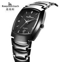 KEEP In Touch Luxury Brand Mens Watches Alloy Clock Quartz Calendar Dress Men Watch Square Male Wrist Watches Wedding Gifts