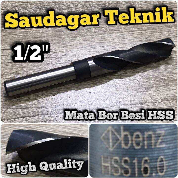 Mata Bor Besi 16mm Untuk Mesin Bor Tangan Reduced Shank 1/2" 16 Mm ...