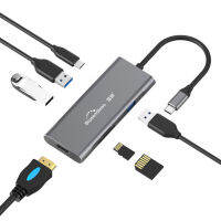 【❂Hot On Sale❂】 bukan2581584811414 9 In 1สถานี Usb Type-C Lapdocking,Usb 3.0 Hdmi Tf Lan Pd ฮับ Usb สำหรับ Macbook Huawei Xiaomi แท่นวางพื้นผิว Dell