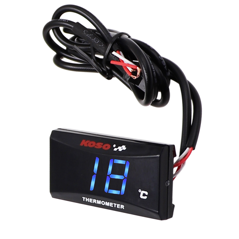 Motorcycle Digital Thermometer Gauges Meter Backlight Display Water Temperature 
