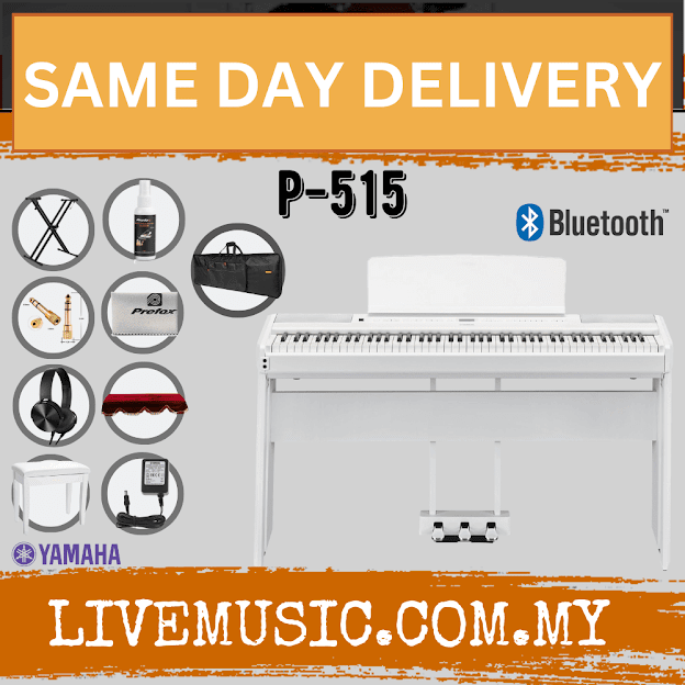 Yamaha P515 88Keys Digital Piano with Piano Bench, Pen Drive