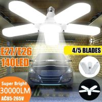 [HOT QQZIWWUJJWG 104] Super Bright E27หลอดไฟ LED พัดลมใบมีดแสงอุตสาหกรรม Deformable พับ85 265โวลต์บ้านโคมไฟเพดานสำหรับโรงรถคลังสินค้า