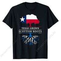 Texas Grown With Scottish Roots Scotland Pride Tshirt Cotton Men Tees Personalized On Sale Custom T Shirt