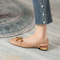 Baotou sandals Horsebit woman shoes for women shoe retro french style womens shoes spring 2022 soft flat shoes