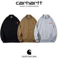 Carhartt เสื้อสเวตเตอร์เสื้อสเวตเตอร์สำหรับทั้งหญิงและชายคาร์ฮาร์ตคาร์ฮาร์ตคอปกตั้งเสื้อโค้ตเข้ากับทุกชุดลำลองทรงหลวมมีซิป