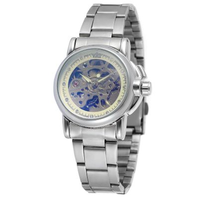 ○◙✁ ผู้หญิงนาฬิกาข้อมือกลไกนาฬิกาอัตโนมัติสำหรับผู้หญิงผู้ชนะแบรนด์หรูสแตนเลสทองผู้หญิงนาฬิกา Montre Femme