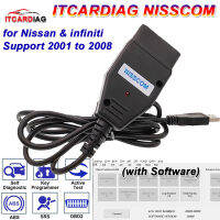 ITCARDIAG NISSCOM สำหรับนิสสันและอินฟินิตี้ OBD2เครื่องมือวิเคราะห์สนับสนุน SRS โปรแกรมเมอร์ที่สำคัญที่ใช้งานทดสอบ ABS โปรแกรมพวงมาลัยมุม