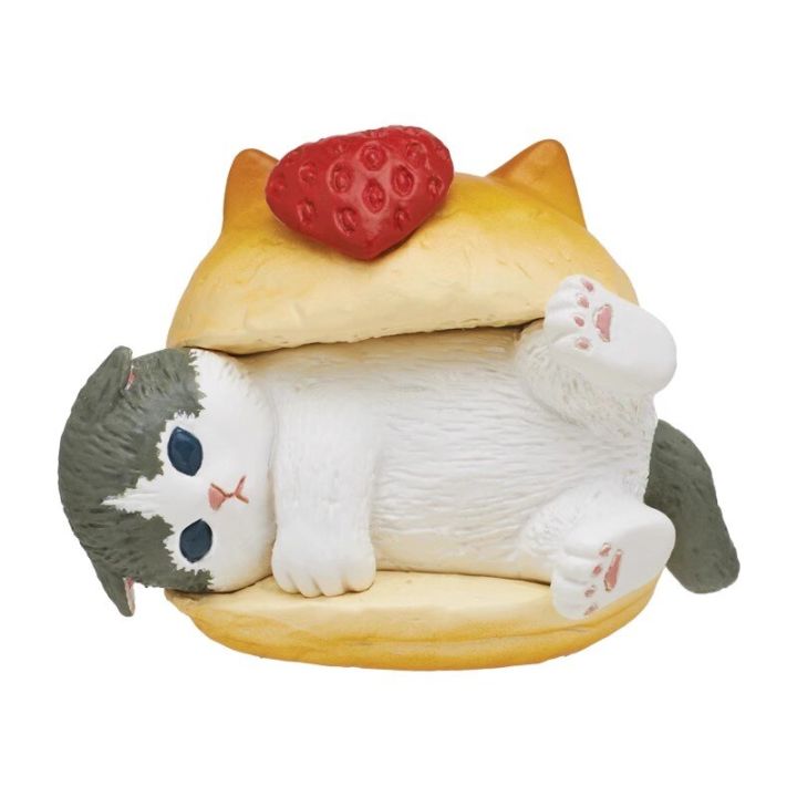 ตัวการ์ตูนแมวขนฟูขนมปังแซนด์วิชตุ๊กตาขยับแขนขาได้แมว