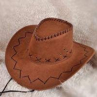 COD KKW MALL Western cowboy hat man summer outdoor sun hat stage pro西部牛仔帽男夏户外遮阳帽草原蒙古帽骑士帽旅游帽子舞台道具帽女4.7