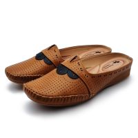 รองเท้าสตรี POLO HILL Half Slip On Mules PLSL-LS5177 (สีดำ/ สีน้ำตาล)