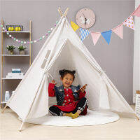 Baby Tents Portable Foldable Game Teepee Cartoon Cute Indian Childrens Tent Outdoor Kids Play House Canvas Cotton Triangle Tipi