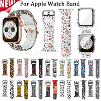 Color Strap/PC Cover For Apple watch band 45mm 41mm 44mm 40mm 38mm 42mm bracelet Strap For Apple iWatch series 3 4 5 se 6 7 Case