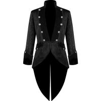 ยุคกลาง Steampunk Tailcoat ฮาโลวีนเครื่องแต่งกายผู้ชาย Renaissance Pirate Vampire Gothic แจ็คเก็ต Vintage Victorian Frock Coat Uniform