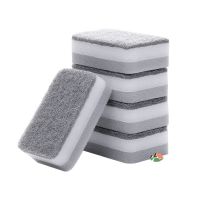 ▫☞ 5pcs Kitchen Dishwashing Sponge Cleaning Sponges Scouring Pad Double-sided Compressed Sponge Dish Cloths Pot Wipe Cleaning Tools