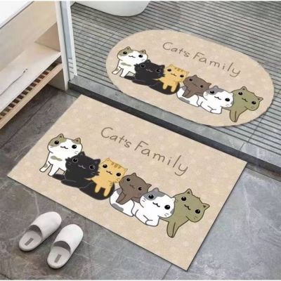 พรมปูพื้น มีกันลื่น Door Mat พรมเช็ดเท้ากันลื่น พรมเช็ดเท้ากันลื่นซับน้ำอย่างดี พรมปูพื้นในห้องครัว 40x60cm. YF-1585/1 พรมตกแต่งห้อง พรมแต่งห้องนอน พรมตกแต่งบ้าน พรมเช็ดเท้ากันลื่นอย่างดี Indoor Doormat Non-Slip