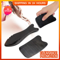 【Best Picks】Ox Horn Scraping Board Face Neck Massage Muscle Pain Relief Gua Sha Tool Square film + wave fish