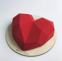 3D Diamond Love Heart ขนมหวานเค้กแม่พิมพ์ซิลิโคนป๊อปอุปกรณ์ตกแต่งเล็บสามมิติ3D อบมูส Pastry Silikonowe Moule ตกแต่ง