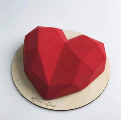 3D Diamond Love Heart ขนมหวานเค้กแม่พิมพ์ซิลิโคนป๊อปอุปกรณ์ตกแต่งเล็บสามมิติ3D อบมูส Pastry Silikonowe Moule ตกแต่ง