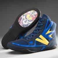 Professional high-top wrestling shoes Boxing training boots Outdoor sports Breathable brand boxing match shoes 35-46