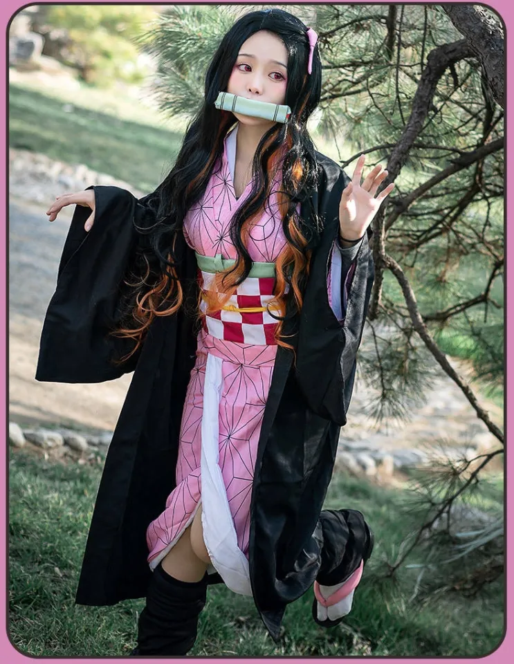 Modelo loli_samurai_ fez um lindo cosplay da Nezuko de Demon