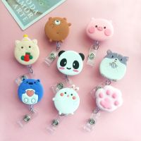 【CC】☑☈❣  Cartoon  Hamster Badge Reels Card ID Holder Clip Accessories Kawaii for Students