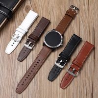 ♠✿✱ สายนาฬิกาหนังสำหรับ Garmin Vivomove HR/3/Vivoactive 4/3/Venu 2/Luxe/สไตล์ QUICK RELEASE สายนาฬิกา