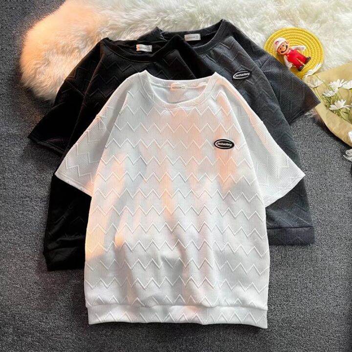 พร้อมส่ง-cod-เสื้อยืดแขนสั้น-โอเวอร์ไซส์ผู้ชาย-สีพื้น-oversized-สไตล์เกาหลี-unisex