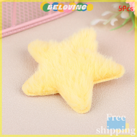 Beloving กิ๊บกิ๊บหนีบผมรูปดาวสีทึบขนฟูนุ่มหวานสำหรับเด็กเล็กเด็กผู้หญิงปิ่นปักผมนางฟ้าแสนน่ารักปิ่นปักผมเครื่องประดับแฟชั่น