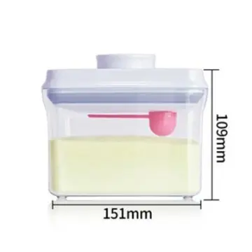 Ankou - Air Tight Milk Powder Container - Rectangle (2300ml) *White*