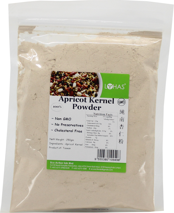 Lohas Premium 100 Apricot Kernel Powder 250g ; Serbuk Inti Aprikot