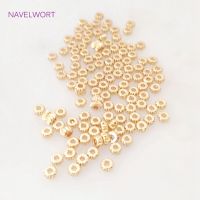 2/3/4/5mm 18K Gold Plated Stripe Spacer Beads Beads For Jewelry Making DIY Jewelry Making Handmade Beaded Findings Accessories Beads