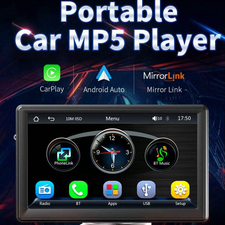 Universal 7 inci kereta Radio Multimedia Video Player Wireless Carplay