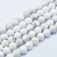 10Strand Natural Howlite Beads Strands Round 8mm Hole 1mm about 48pcs