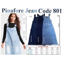 Overall jeans denim dress jumpsuit skirt muslimah women sleeveless