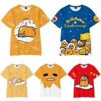 Gudetama Cartoon Manga 3D Print T-Shirt Men Women Casual Short Sleeve Sports Tee Tops