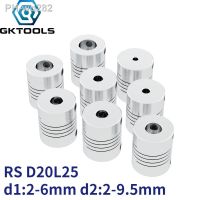 GKTOOLS Aluminium CNC Motor Jaw Shaft Coupler Flexible Coupling OD 20x25mm Dropshipping 2/3/3.17/4/5/6/6.35/8/9/9.5/10mm